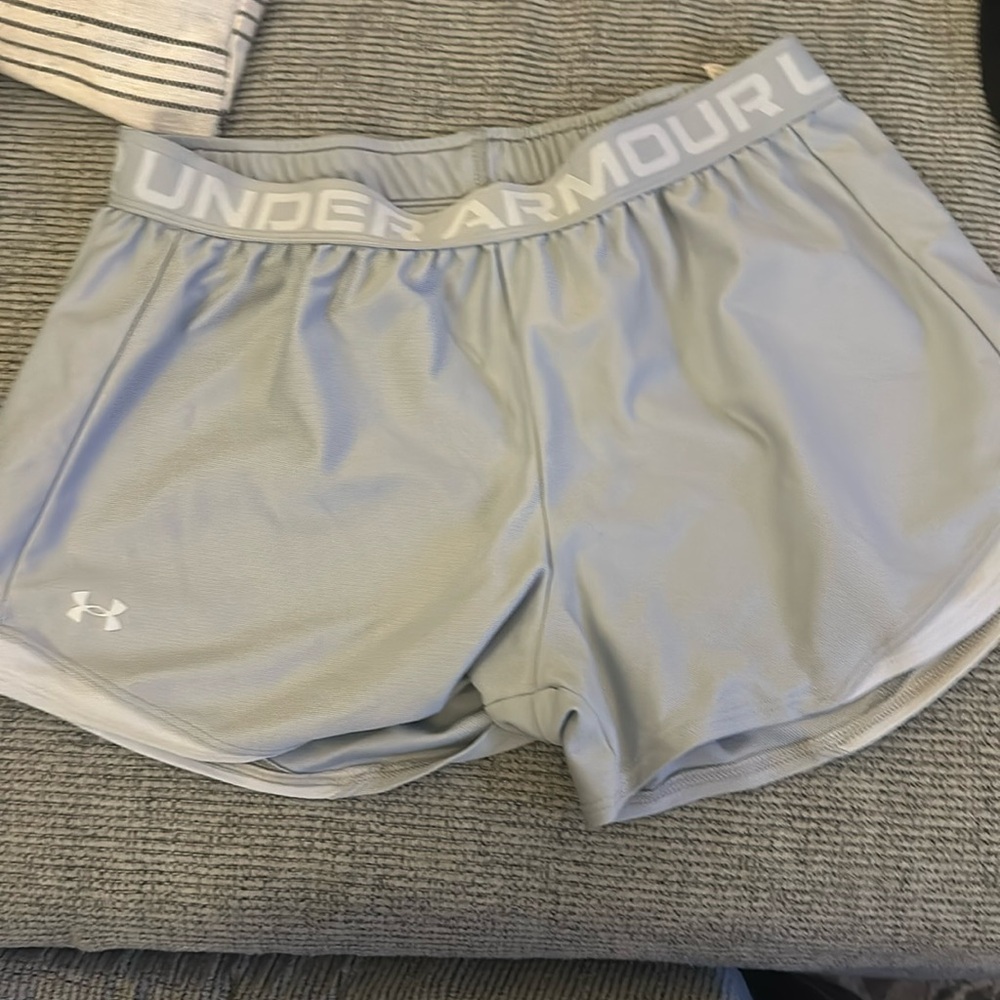 UA PLAY Shorts 2.0 Gray and White